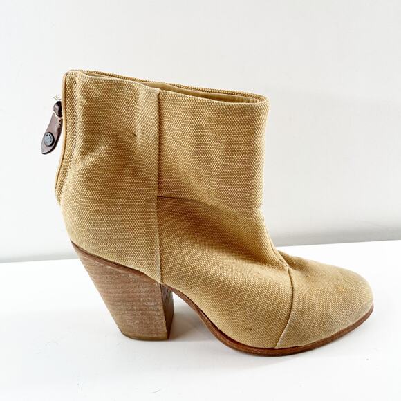 Rag & Bone Classic Newbury Ankle Booties Iron Tan 9 - Picture 2 of 12